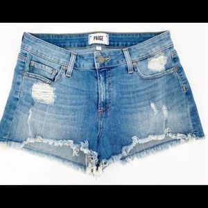 Paige Denim Distressed Daryl Shorts